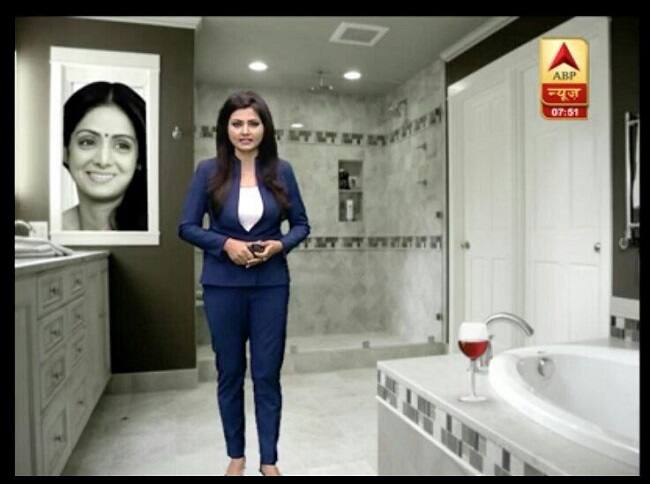 srideviS death and circus tv reporter even jumped bath tub