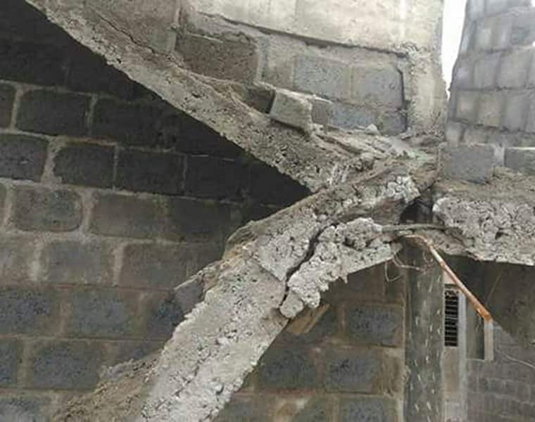 double bedroom house damaged at nalgonda district