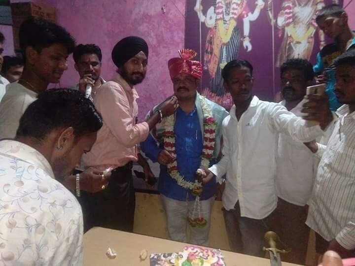 BJP leader cuts birthday cake with sword, displays picture on WhatsApp
