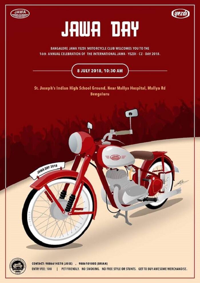 Bangalore Jawa Yezdi Motorcycle Club To Host 16th International Jawa Day Celebrations