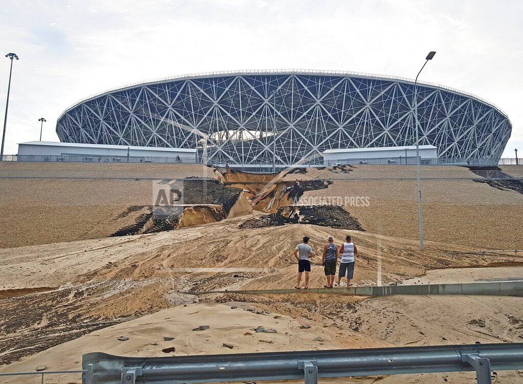Landslide at World Cup stadium mars Russia's legacy