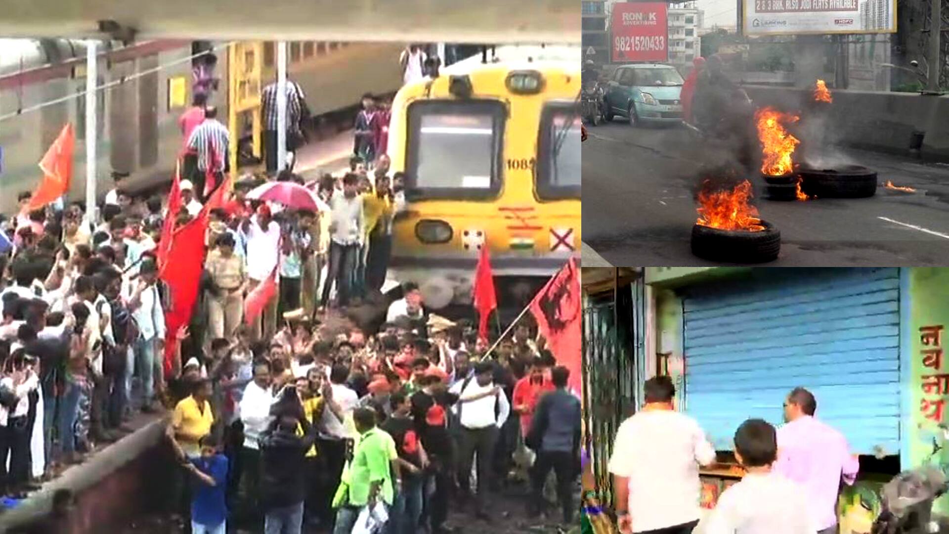 Mumbai bandh: Protesters pelt stones, attack buses in Maratha quota stir