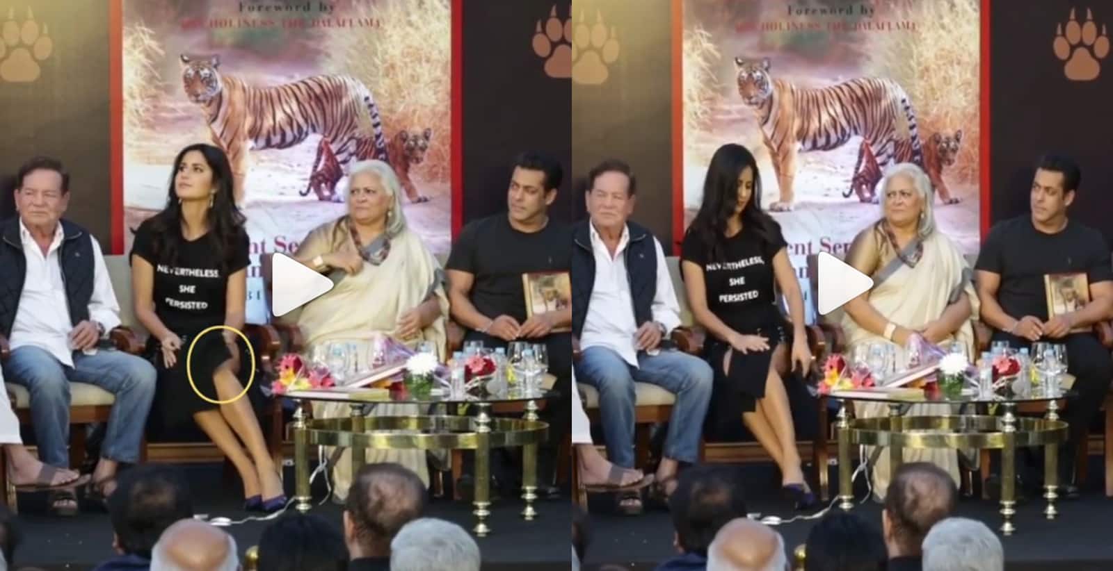 Katrina Kaif uncomfortable sitting next to Salman Khan's father [Video]