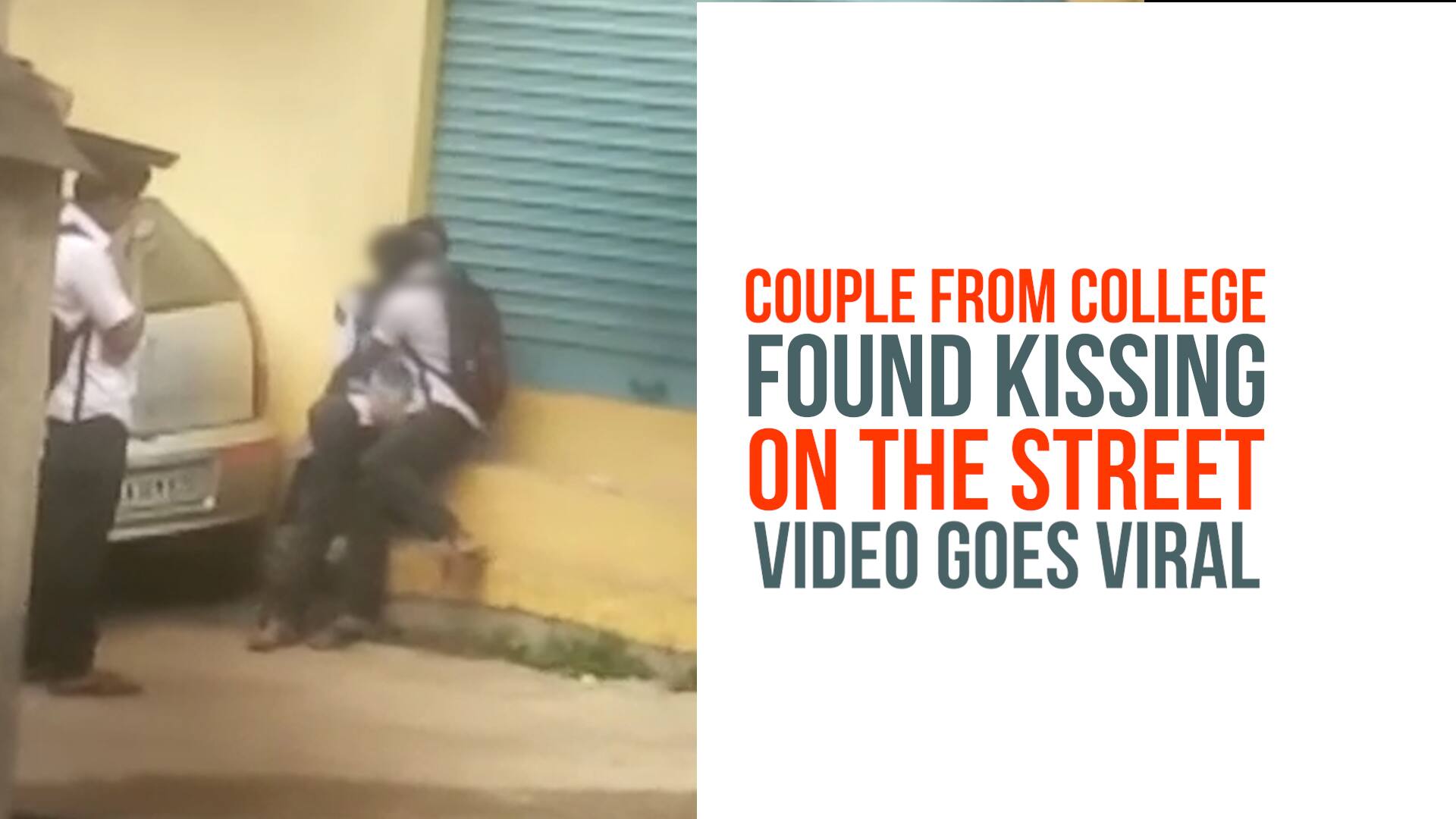 Couple from college bunk classes and go on a kissing spree on street, video  goes viral