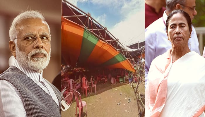 Probe into tent collapse at Modi's rally blames Mamta government