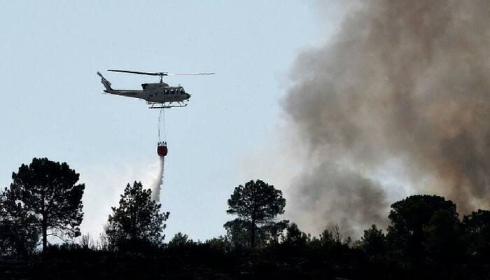 Portugal fire spain heat France firefighter aircraft temperatures rise