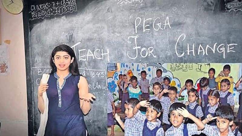 Telugu Actress pranitha Adopts School