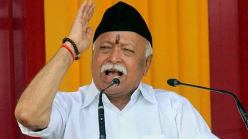 Mohan Bhagwat Dharma Sansad Sabarimala verdict conspiracy hurt Hindu