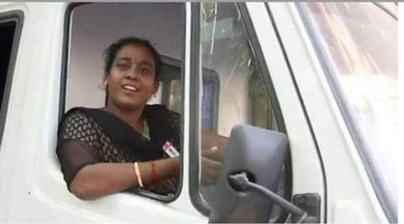 first lady  driver who is driving the ambulance in tamilnadu