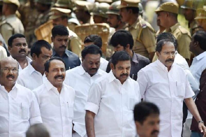 Edappadi Palanisamy and O.Panneerselvam discussion with party mans