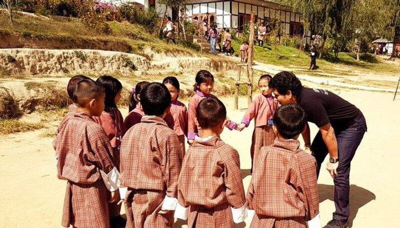 Sachin Tendulkar in Bhutan for I Wash My Hands Awareness Photos