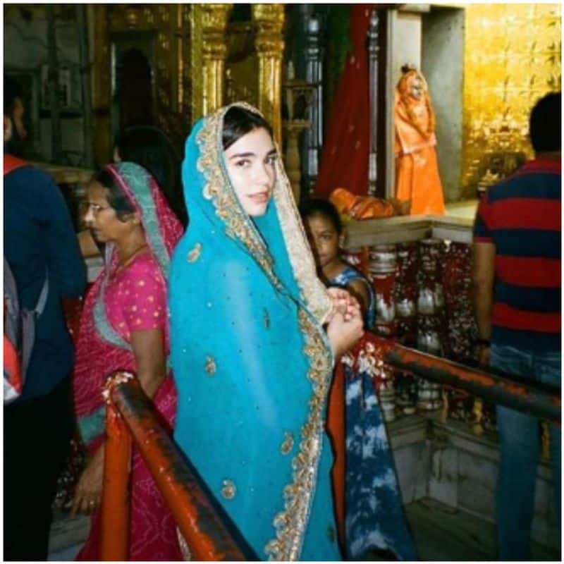 Singer Dua Lipa rocks saree Jaipur vacation Ganesha temple Issac Carew