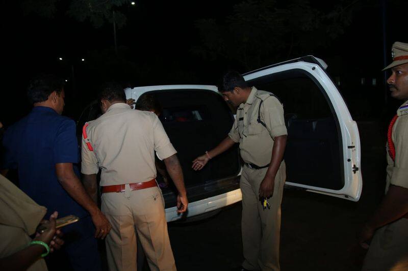 police search minister harish car