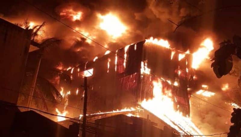 Kerala Piravi Thiruvananthapuram  plastic manufacturing unit Fire breaks out
