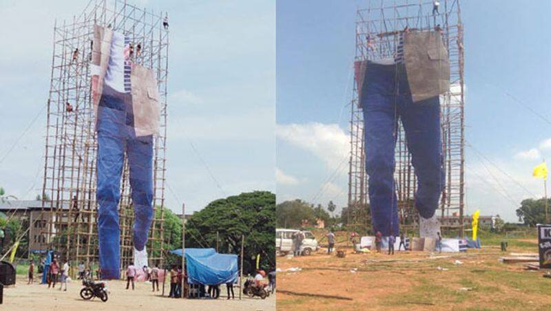175 Feet Cut-Out for Vijay in kerala