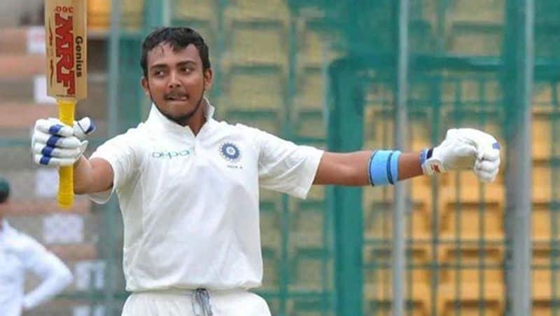 video of prithvi shaw batting in practice match ahead of australia test series