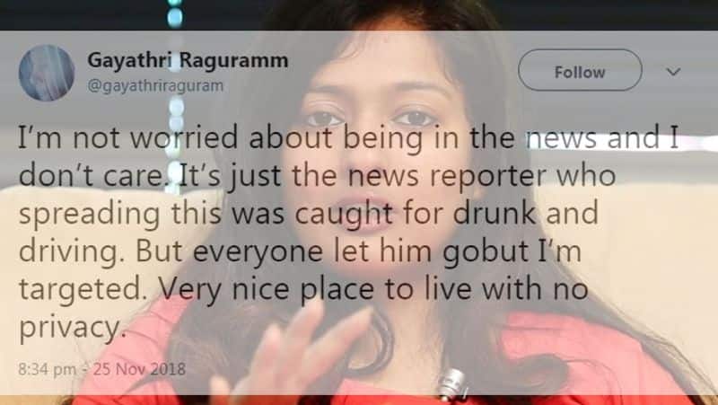 dance master gayathri raguram denies drunk and drive charges