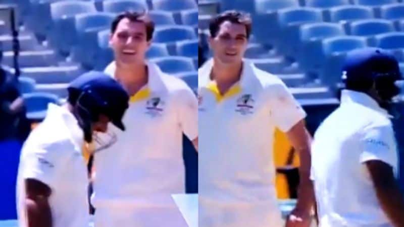 rahul retaliation to cummins sledging by batting and here is the video