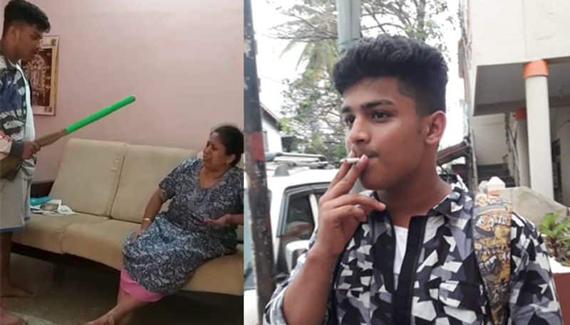 Video of Bengaluru boy beat up mother viral complaint filed Karnataka