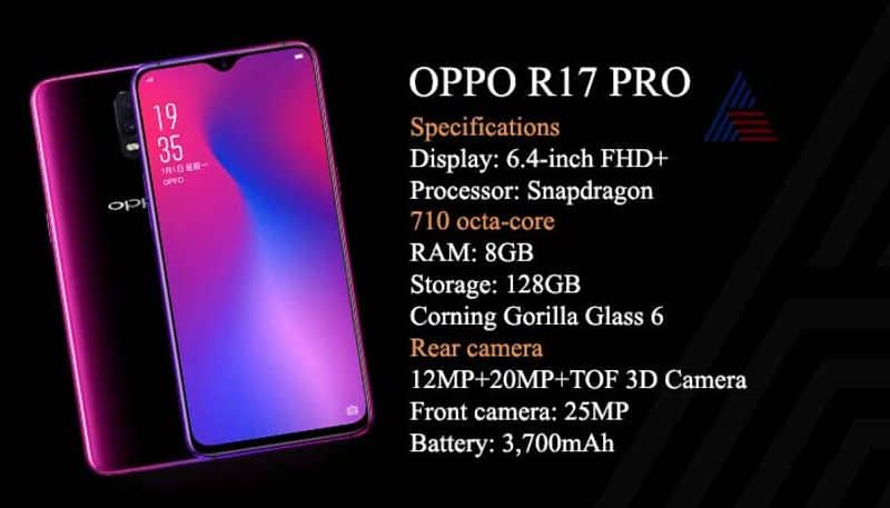 Oppo Launches R17 Pro Smartphone in India Features Specifications