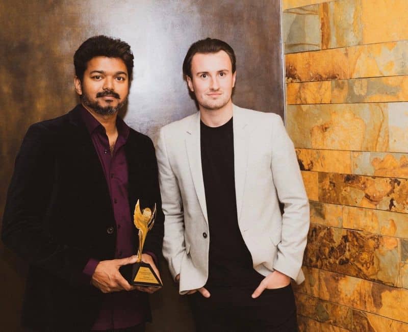 actor vijay  on the best international actor award for mersal