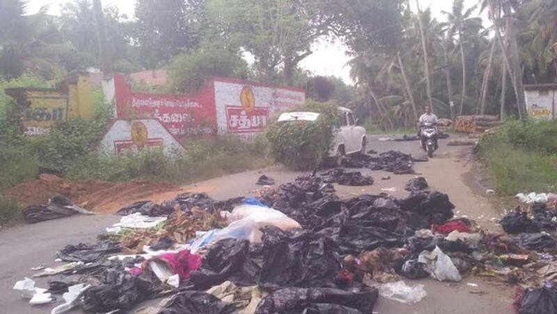 Dumping of waste in the trash to naturot tragedy