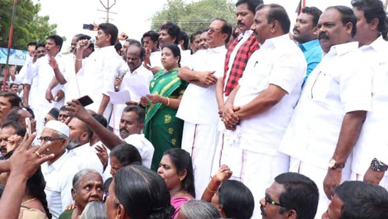 Ramanathapuram dmk demonstration former minister thangavelan