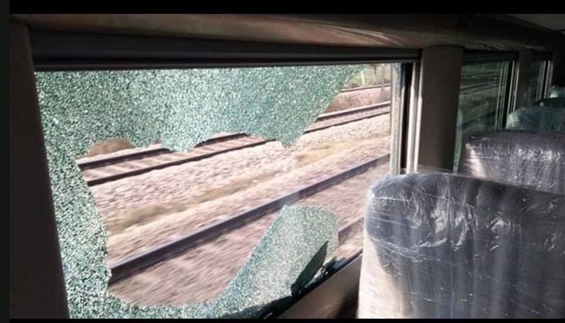 Stones Thrown At Indias Fastest Train During  Trial Run