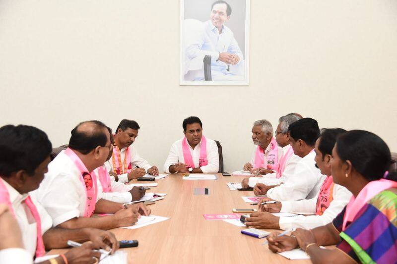 trs working president ktr meeting with trs secrateries