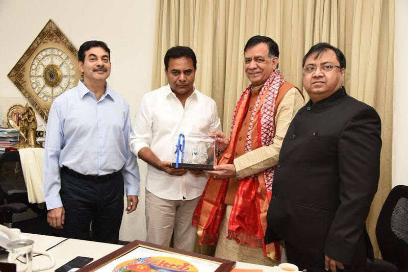 ktr meeting with up minister sathish