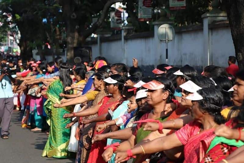 Sabarimala row Womens wall Kerala LDF government