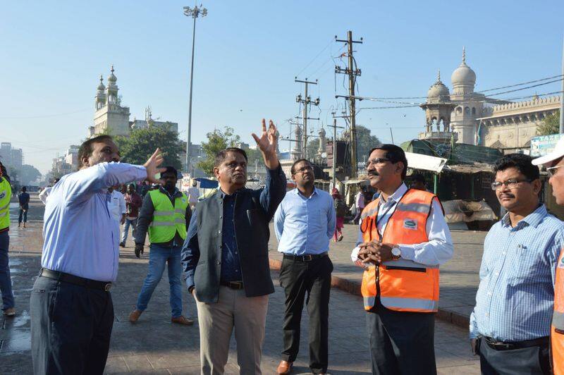 Principal Secretary Municipal Administration Arvind Kumar inspected the storm water drains in the old city