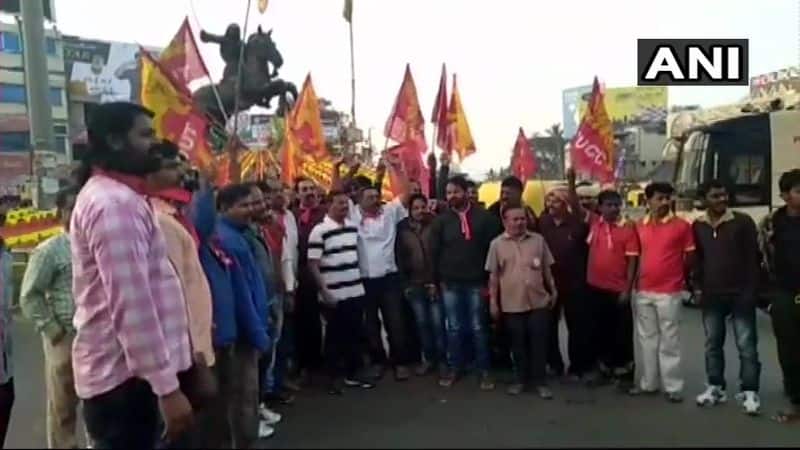 bharath bandh strike Sporadic incidents reported in West Bengal