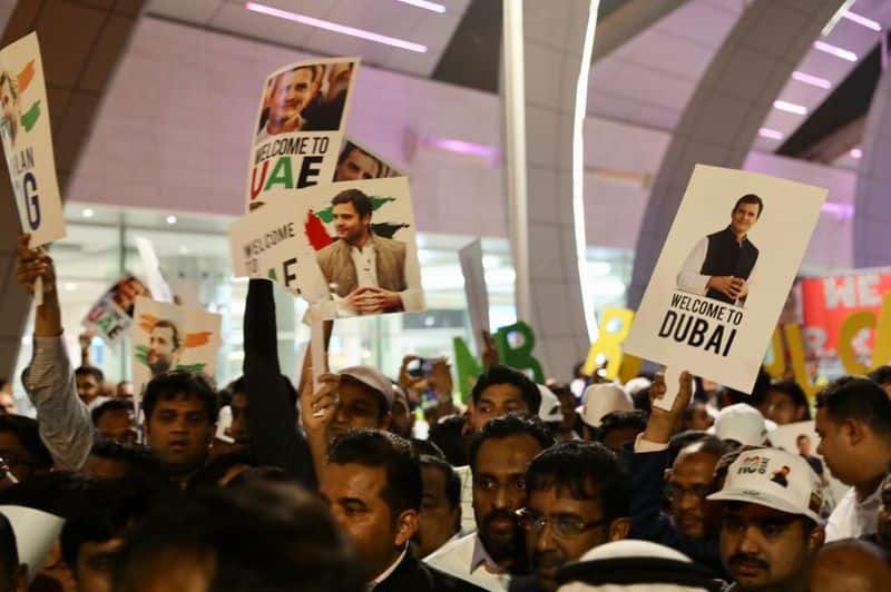 rahul Gandhi begins his two-day UAE visit