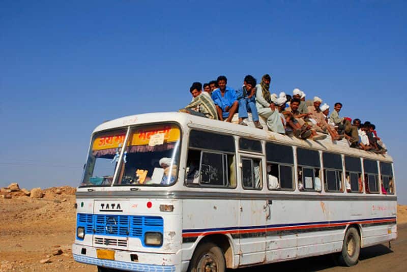 first bus in this village of rajasthan