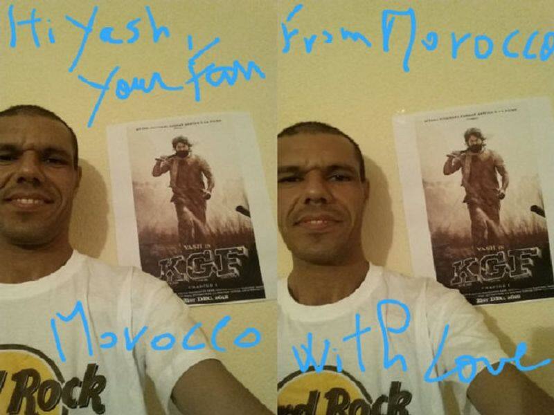 North Africa Morrocan man selfie with KGF poster viral on social media