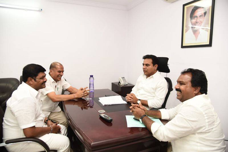 trs working president ktr meeting with warangal mlas