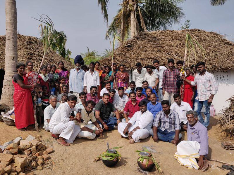 surya and karthick fans help kaja affected agriculture peoples