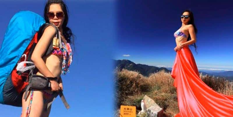 bikini model freeze to death after fall from mountain