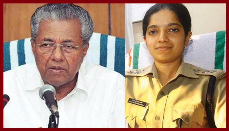 Pinarayi Vijayan targets woman IPS officer raided CPM office search of Leftist goons