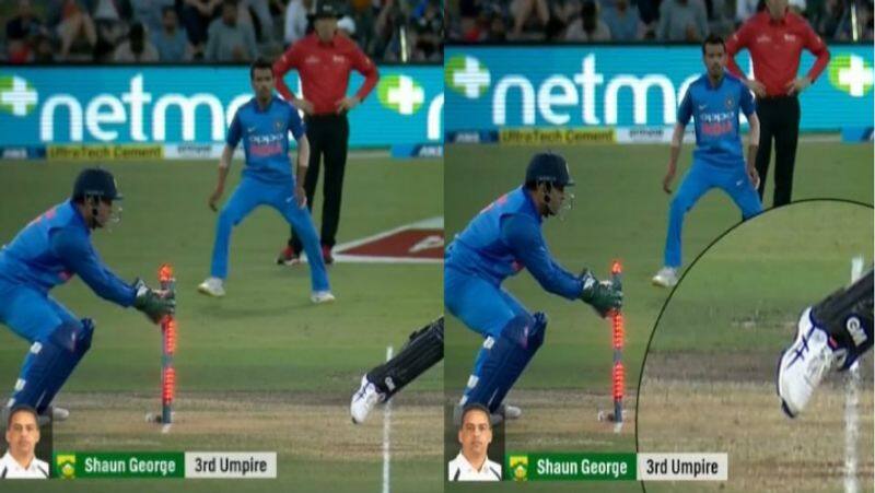dhonis smart run out shocked maxwell in third odi