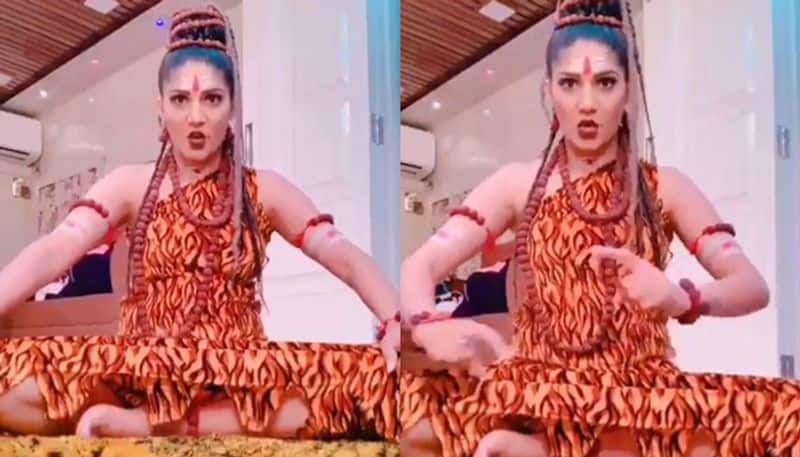 sapna chaudhary  shiv look video viral on internet