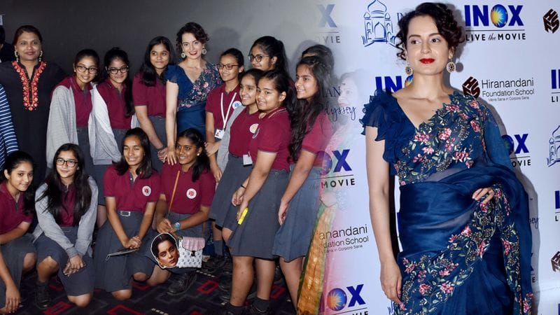 kangana ranaut organise special screening of 'manikarnika' for school kids in mumbai