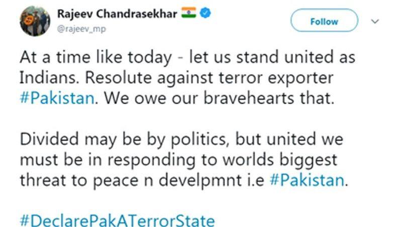 kashmir terrorist attack rajeev twitter