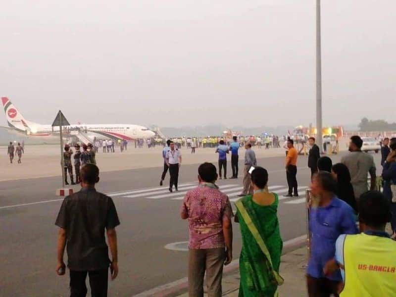Biman Bangladesh Airlines flight emergency landing Chittagong hijack attempt