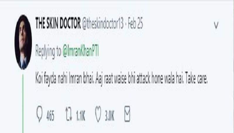 ThE Skin Doctor Who Intimate Imran Khan Before Indian Air Strike