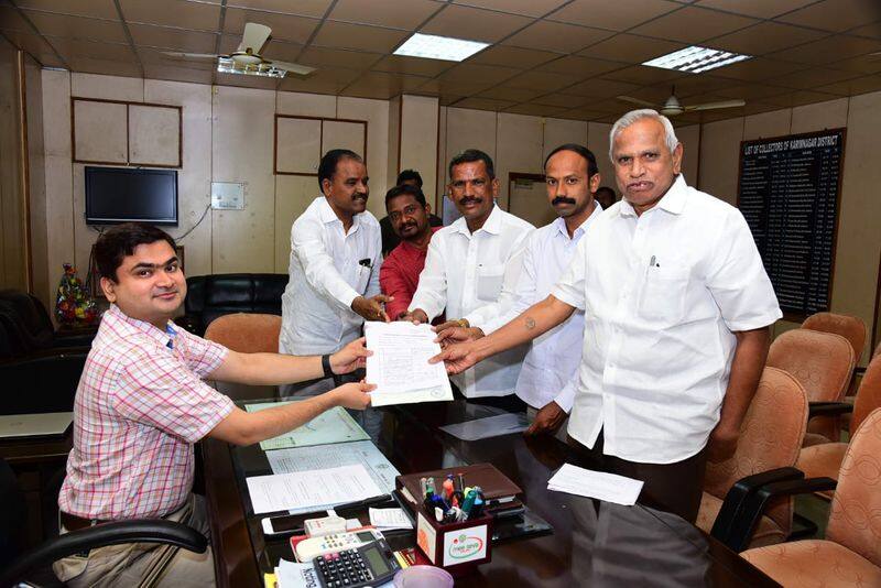 paturi sudhakar reddy filed a nomination