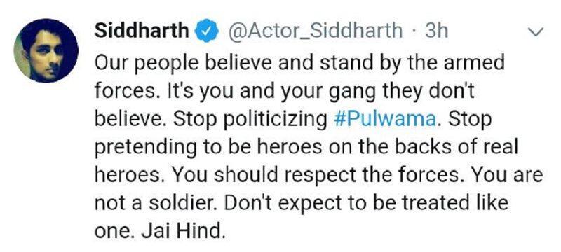 actor siddarth tweet about modi