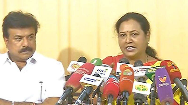 premalatha yesterday talk in press meet too much angry for admk and bjp