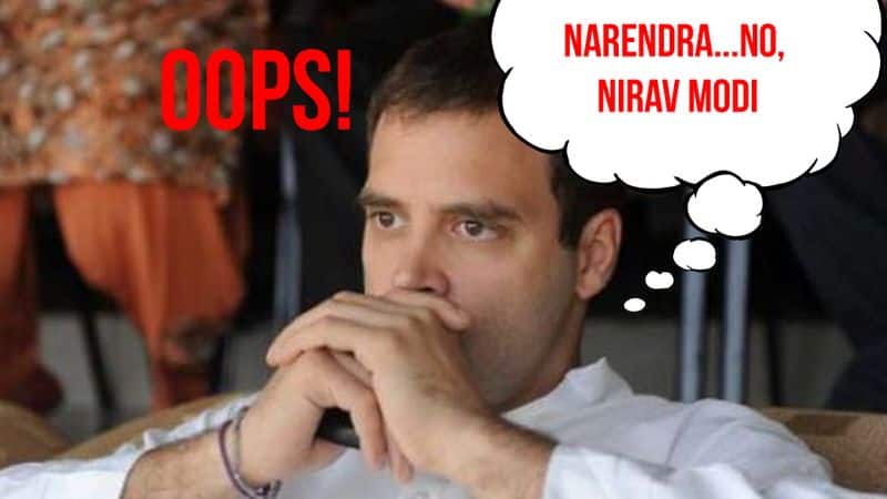 Oops, I did it again: Rahul Gandhi now confuses Narendra Modi with Nirav Modi
